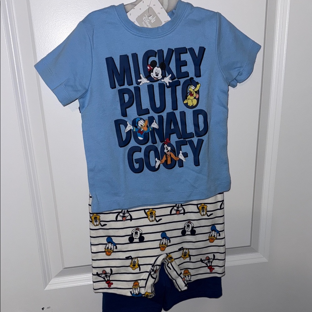 Disney Kids Pajama Set - Blue with Mickey and Friends